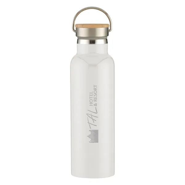 21 Oz. Liberty Stainless Steel Bottle With Wood Lid
