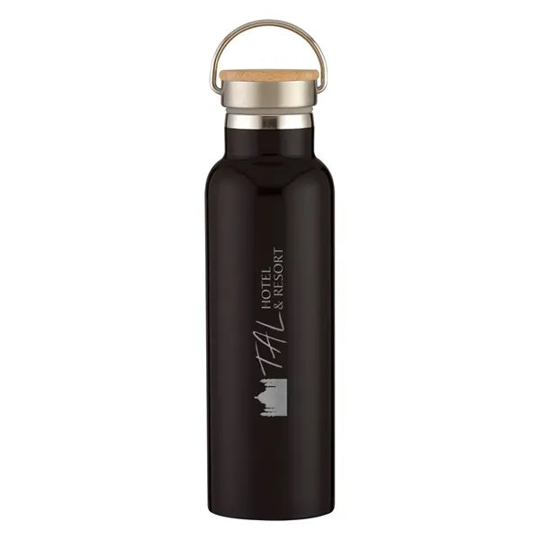 21 Oz. Liberty Stainless Steel Bottle With Wood Lid