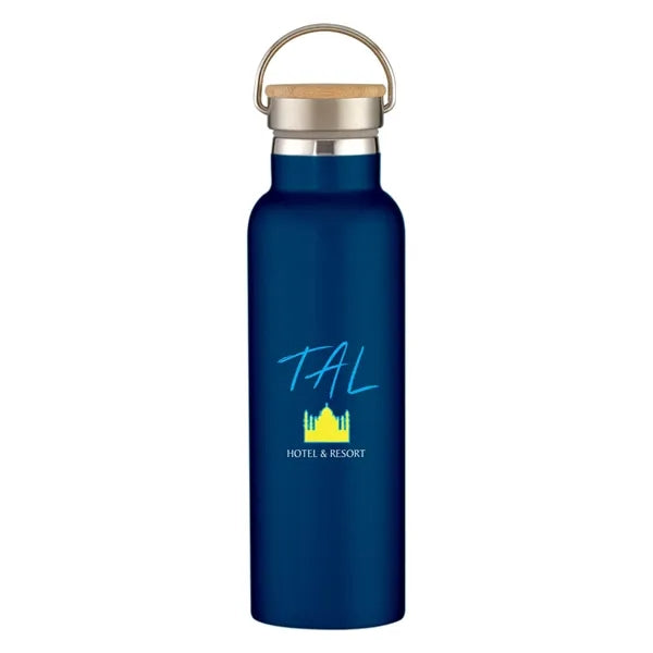 21 Oz. Liberty Stainless Steel Bottle With Wood Lid
