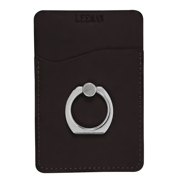 Leeman Tuscany Card Holder with Metal Ring Phone Stand