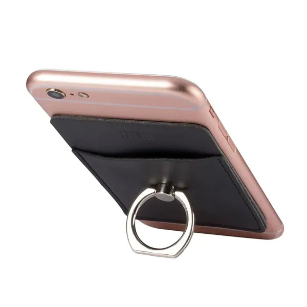 Leeman Tuscany Card Holder with Metal Ring Phone Stand
