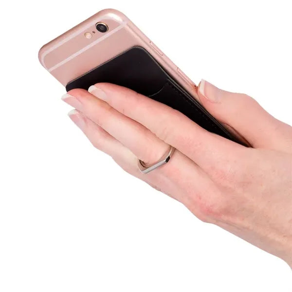 Leeman Tuscany Card Holder with Metal Ring Phone Stand