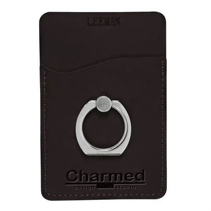 Leeman Tuscany Card Holder with Metal Ring Phone Stand