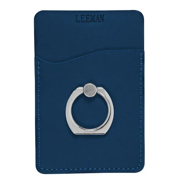 Leeman Tuscany Card Holder with Metal Ring Phone Stand