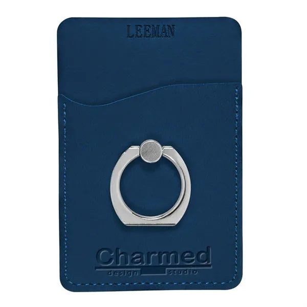 Leeman Tuscany Card Holder with Metal Ring Phone Stand
