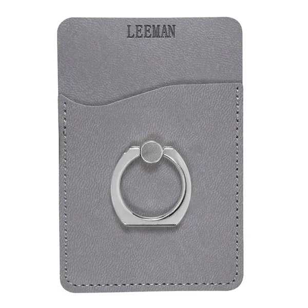 Leeman Tuscany Card Holder with Metal Ring Phone Stand