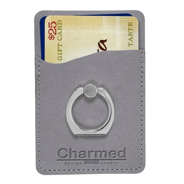 Leeman Tuscany Card Holder with Metal Ring Phone Stand