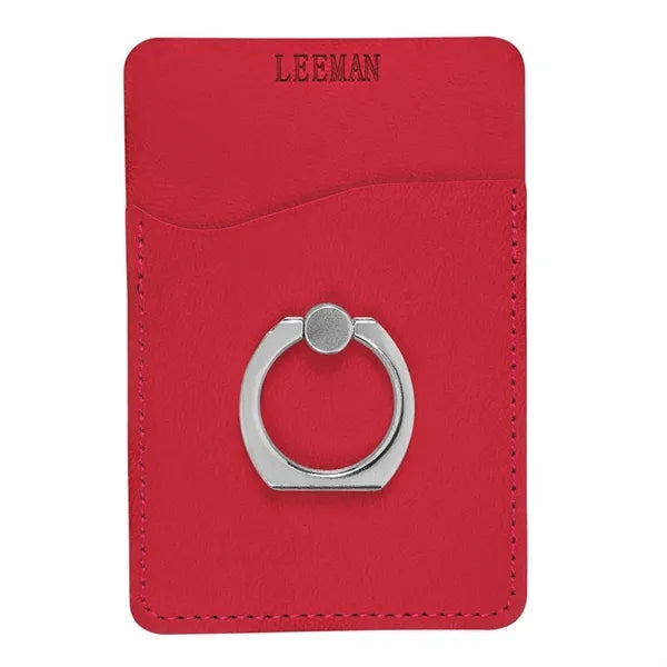 Leeman Tuscany Card Holder with Metal Ring Phone Stand