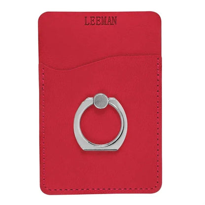 Leeman Tuscany Card Holder with Metal Ring Phone Stand