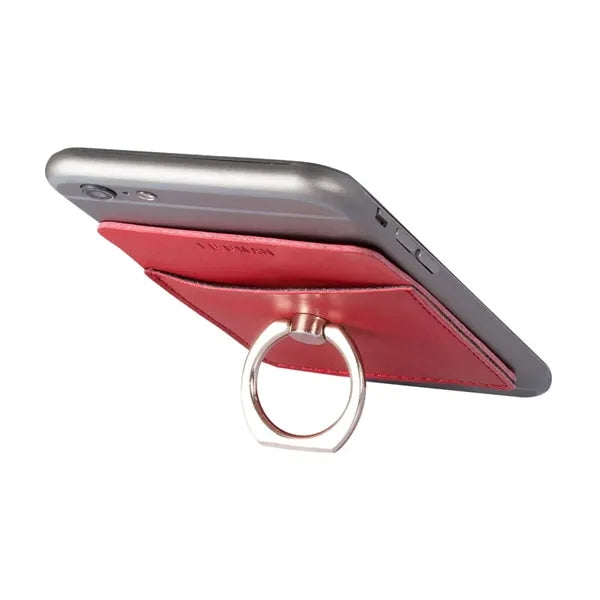 Leeman Tuscany Card Holder with Metal Ring Phone Stand