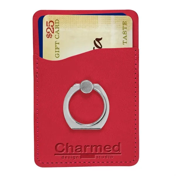 Leeman Tuscany Card Holder with Metal Ring Phone Stand