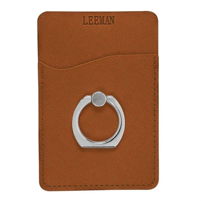 Leeman Tuscany Card Holder with Metal Ring Phone Stand