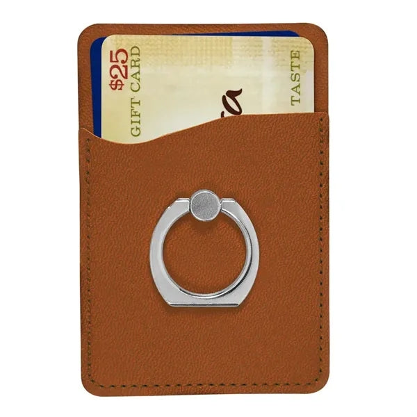 Leeman Tuscany Card Holder with Metal Ring Phone Stand