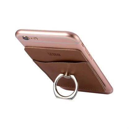Leeman Tuscany Card Holder with Metal Ring Phone Stand