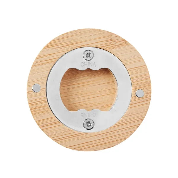 Bamboo Bottle Opener With Magnet