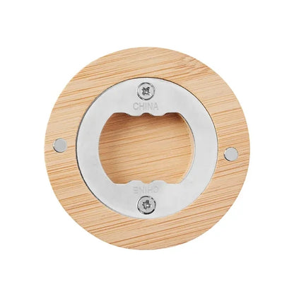 Bamboo Bottle Opener With Magnet