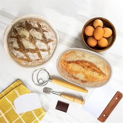 Wooden Handle Dual Eye Dough Whisk