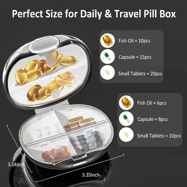 Travel 6 Compartment Medicine Pill Box