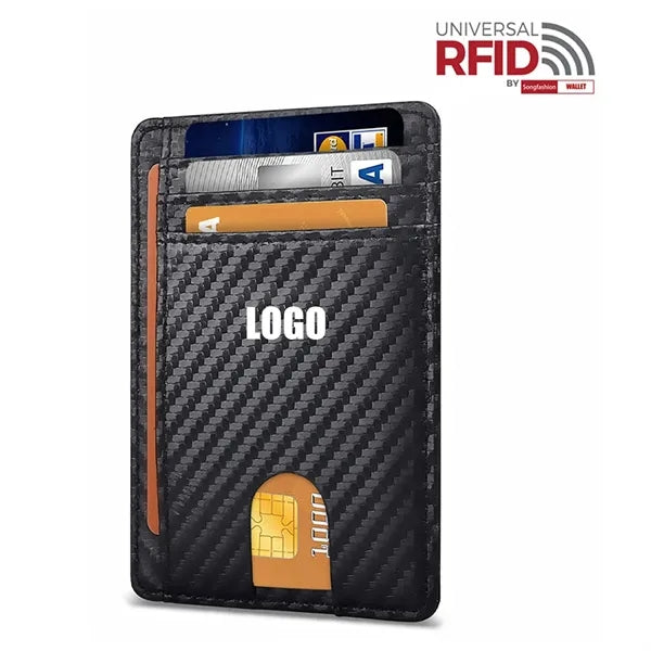Slim Minimalist Front Pocket RFID Blocking Leather