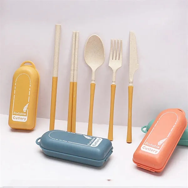 Environmentally Friendly Wheat Straw Foldable Tableware Set