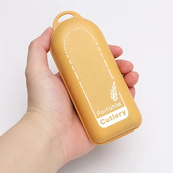 Environmentally Friendly Wheat Straw Foldable Tableware Set