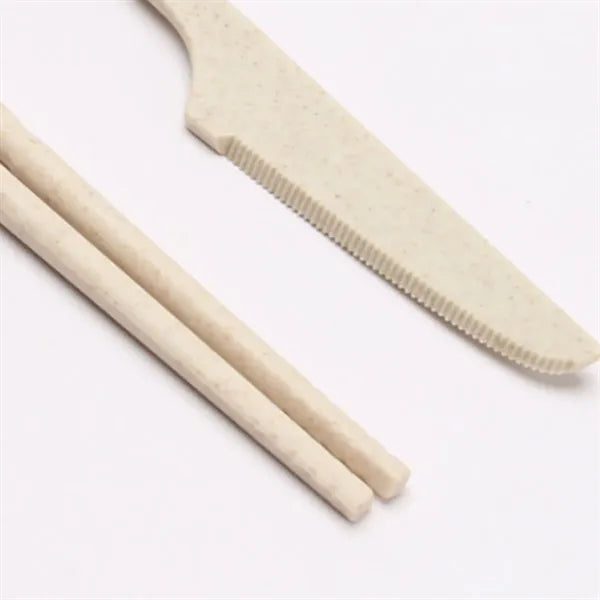 Environmentally Friendly Wheat Straw Foldable Tableware Set