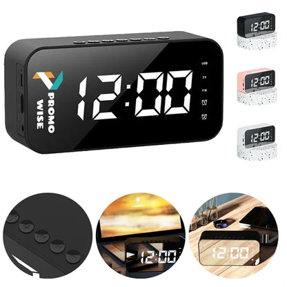 Multifunctional Mirror Alarm Clock Card Bluetooth Speaker