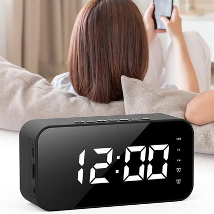Multifunctional Mirror Alarm Clock Card Bluetooth Speaker