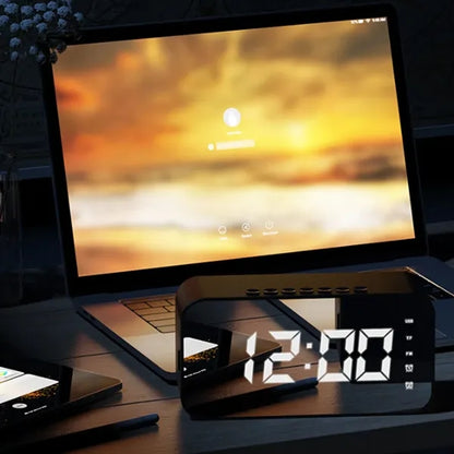 Multifunctional Mirror Alarm Clock Card Bluetooth Speaker