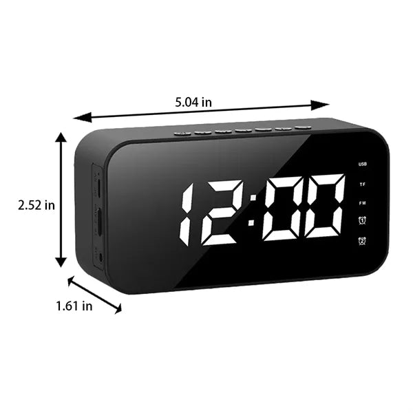 Multifunctional Mirror Alarm Clock Card Bluetooth Speaker