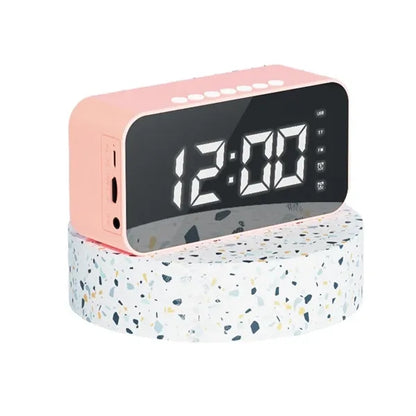 Multifunctional Mirror Alarm Clock Card Bluetooth Speaker