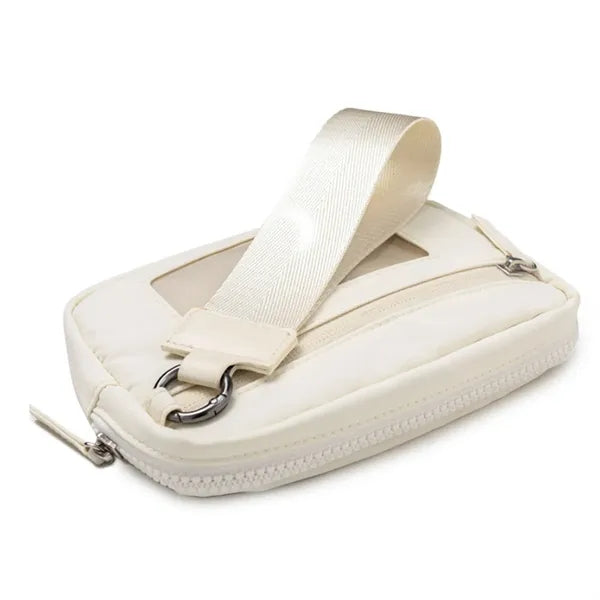 Women'S Small Nylon RIFD Wristlet Wallet With 3 Zippers