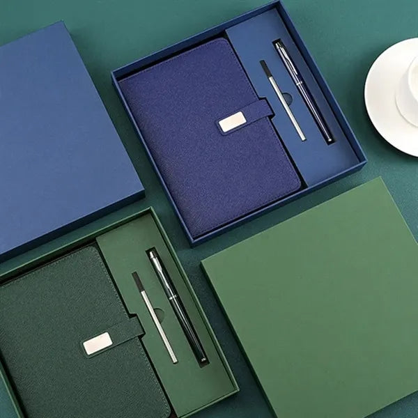PU Leather Customized Business Notebook Gift Set