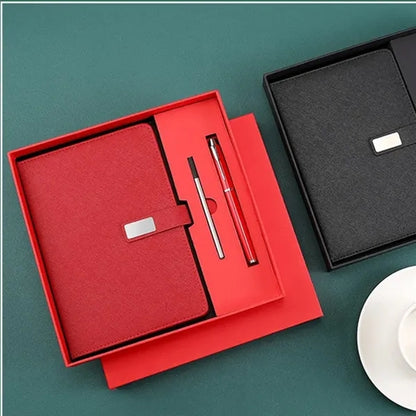 PU Leather Customized Business Notebook Gift Set
