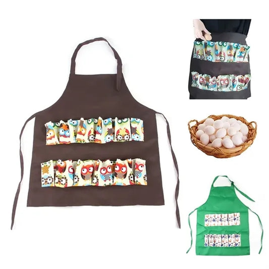 Adult and Kids Apron with Egg Pockets