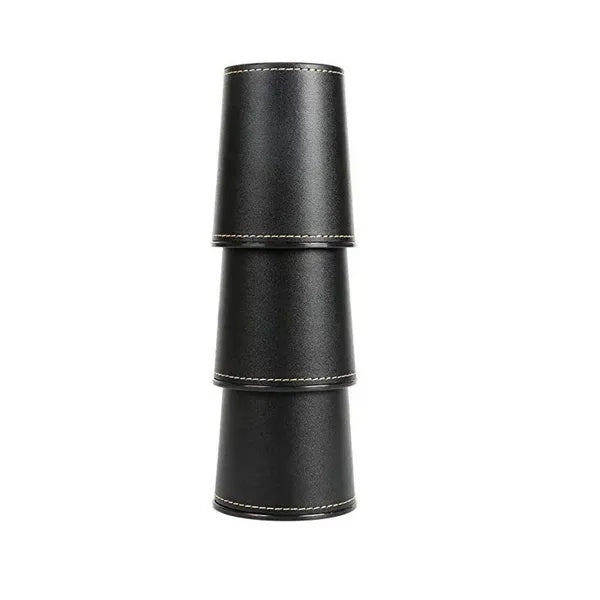 Silent Leather Dice Cup with 5 Dice