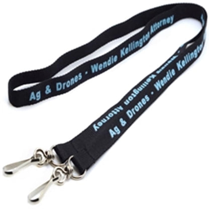 Open Ended Polyester Lanyard w/ Custom Imprint Badge Holder