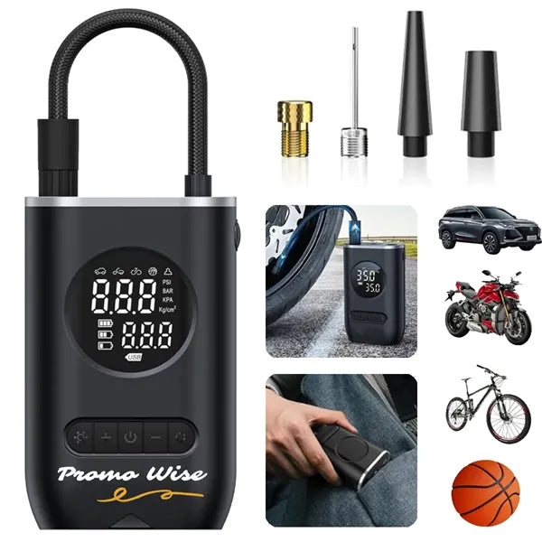 Portable Wireless Charging Digital Display Car Air Pump