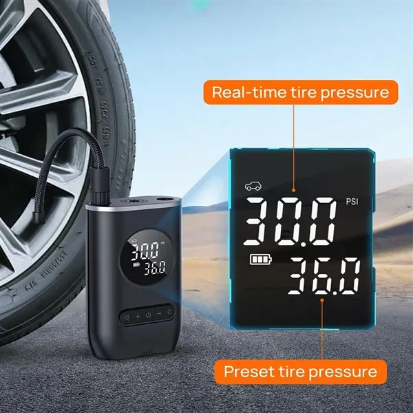 Portable Wireless Charging Digital Display Car Air Pump