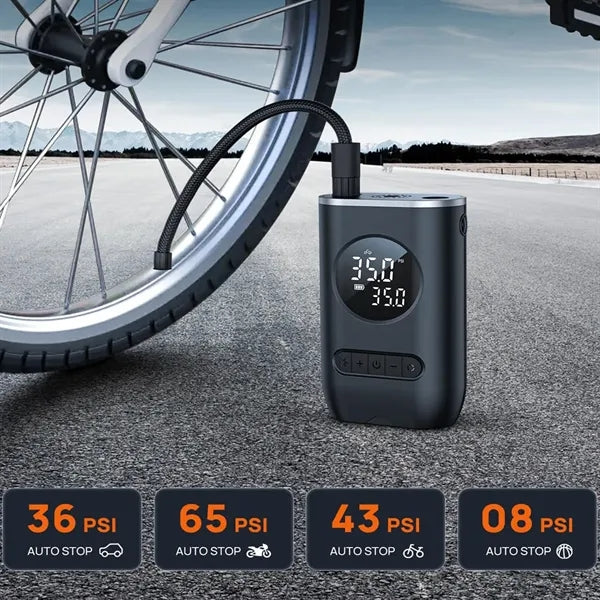 Portable Wireless Charging Digital Display Car Air Pump