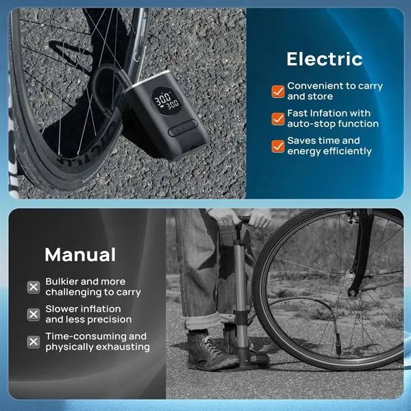 Portable Wireless Charging Digital Display Car Air Pump