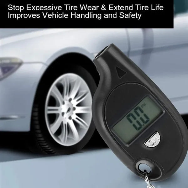 LCD Digital Display Tire Pressure Gauge With Keychain