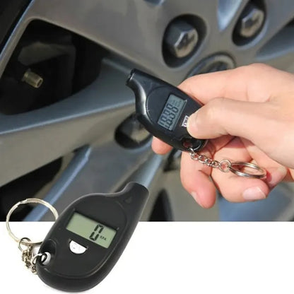 LCD Digital Display Tire Pressure Gauge With Keychain