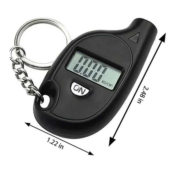 LCD Digital Display Tire Pressure Gauge With Keychain