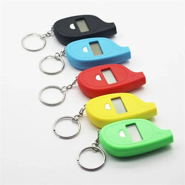 LCD Digital Display Tire Pressure Gauge With Keychain