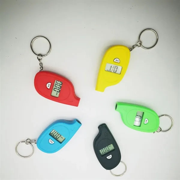 LCD Digital Display Tire Pressure Gauge With Keychain