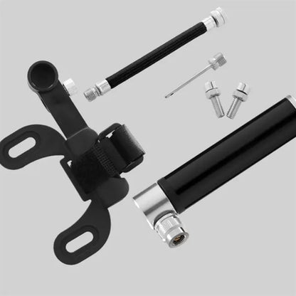 Portable Aluminum Bicycle Pump with Needle Storage Bag