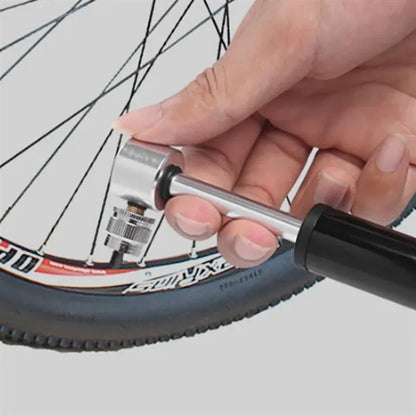 Portable Aluminum Bicycle Pump with Needle Storage Bag