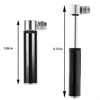 Portable Aluminum Bicycle Pump with Needle Storage Bag