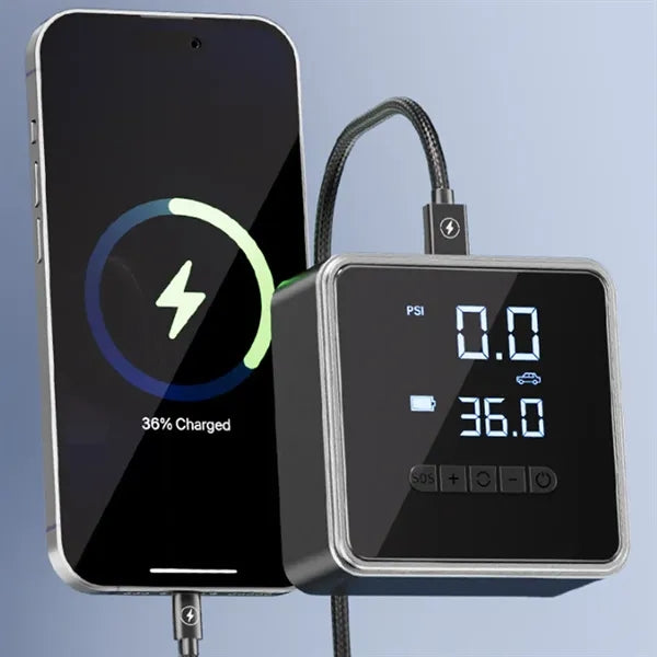 Portable Tire Inflator Powered by Cigarette Lighter